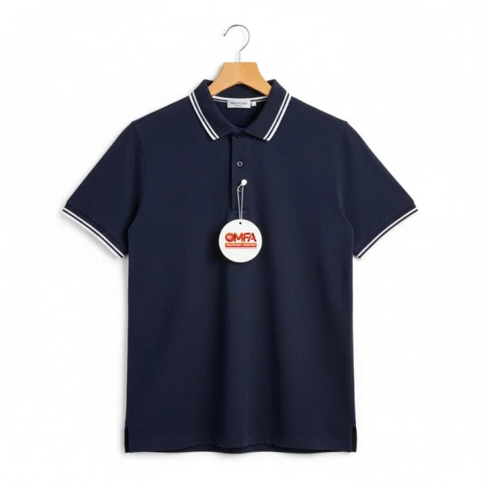1000063908 Men's Tipped Collor Polo - Image 1